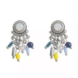 Cubic Zirconia Beaded Gemstone Earrings